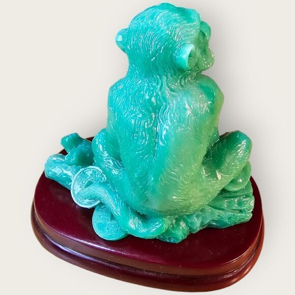 Zodiac Monkey JADE Colour Statue Figurine - Picture 4 of 5